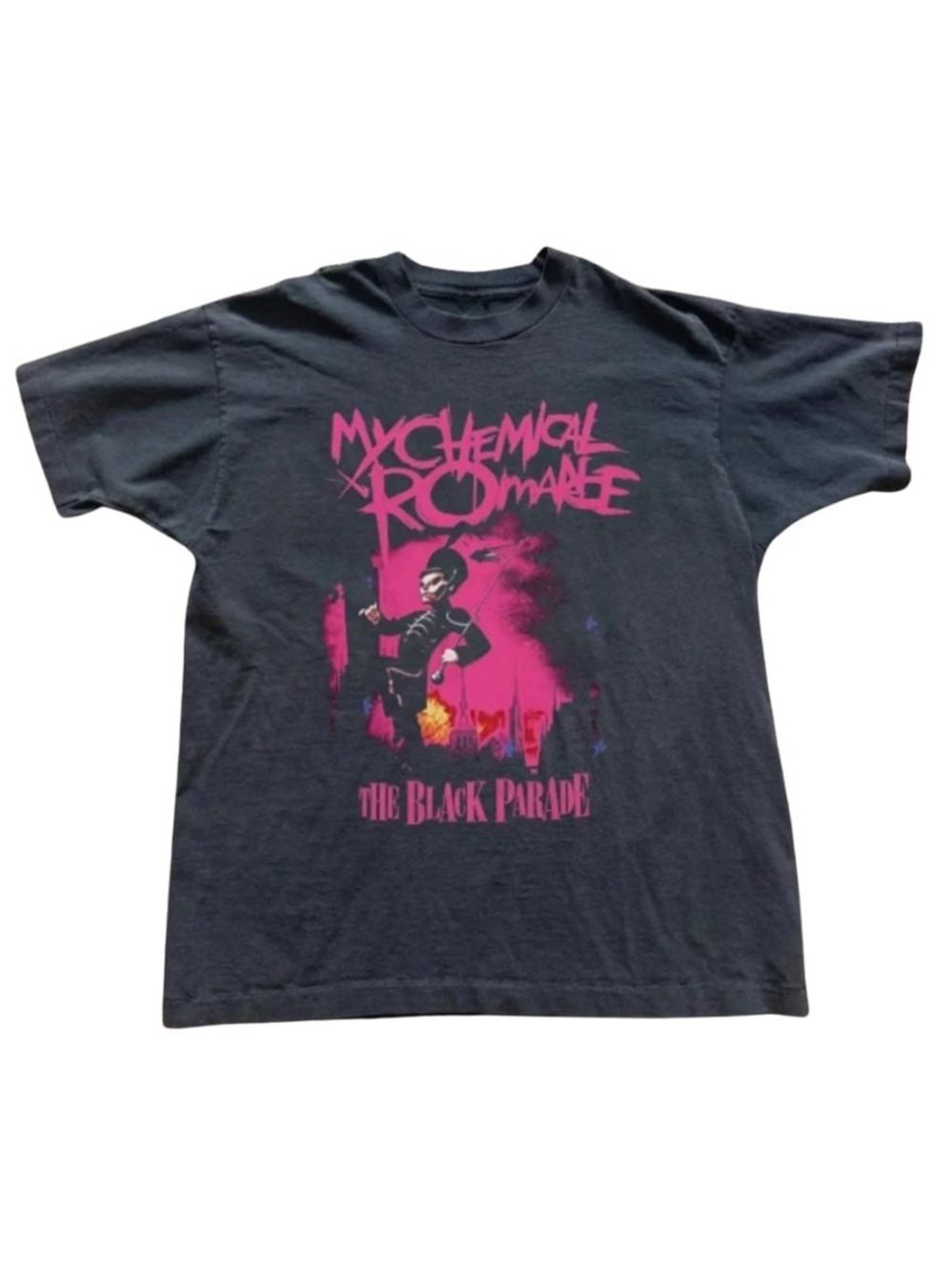 Black Short Sleeve Tee with Pink, My Chemical Romance Graphic